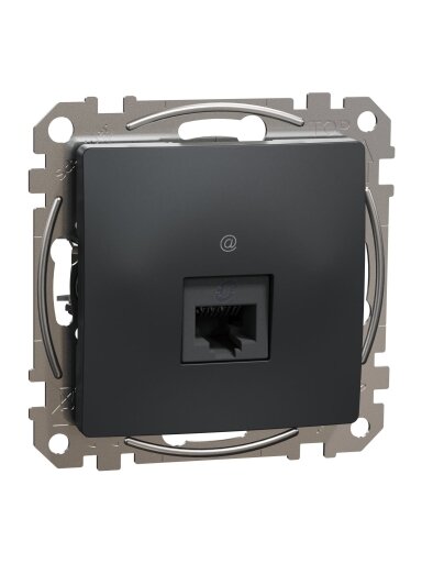 Kompiuterinis lizdas 1xRJ45 UTP Cat6 Schneider Electric Sedna Design SDD114461 (antracitas)
