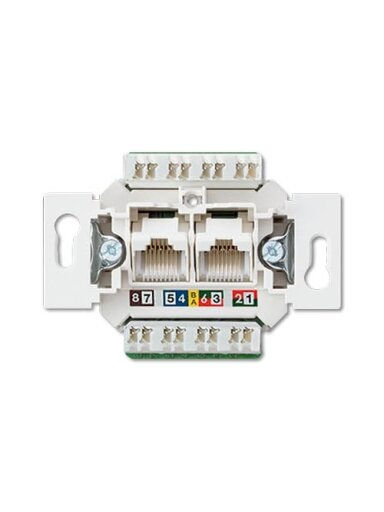 Kompiuterinis lizdas JUNG EPUAE8-8UPOK6US (CAT 6, 2xRJ45)