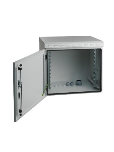 Komutacinė pakabinama spinta 19" 16U 600x600x810 mm (juoda, pramoninė)