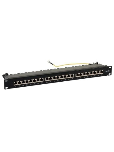 Komutacinė panelė 19'' 1U, FTP 6A cat., 24 prievadų