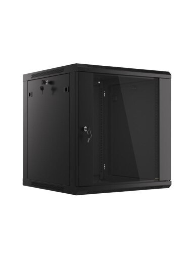 Komutacinė spinta 19'' pakabinama 12U 600x450x635 (juoda, nesurinkta)