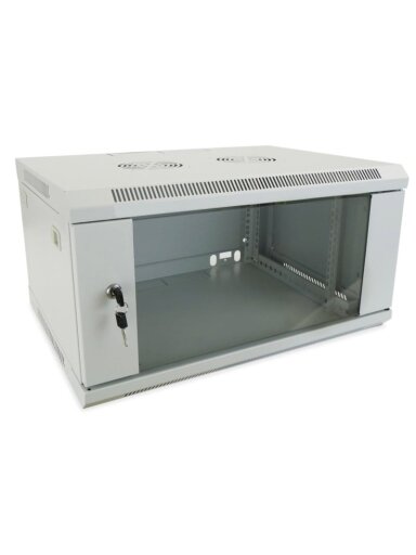 Komutacinė spinta 19'' pakabinama 15U 600x450x769mm (pilka, surinkta, IP20) AWM2-6415