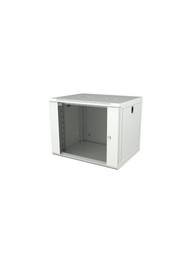 Komutacinė spinta 19'' pakabinama 3U 540x400x180mm (balta, stiklo durys)