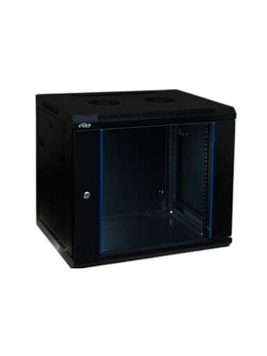 Komutacinė spinta 19'' pakabinama 6U 600x450x368mm (juoda, surinkta, IP20) AWM2-6406