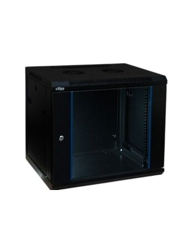Komutacinė spinta 19'' pakabinama 6U 600x600x368mm (juoda, surinkta, IP20) AWM2-6606