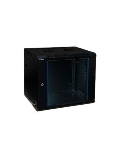 Komutacinė spinta 19'' pakabinama 9U 600x600x501mm (juoda, nesurinkta, IP20) ASP2-6609