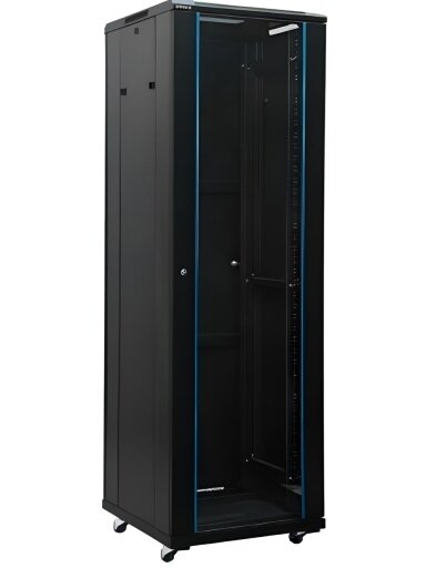 Komutacinė spinta 19'' pastatoma 42U 600x1000x2055mm (juoda, nesurinkta, IP20) A2-6042