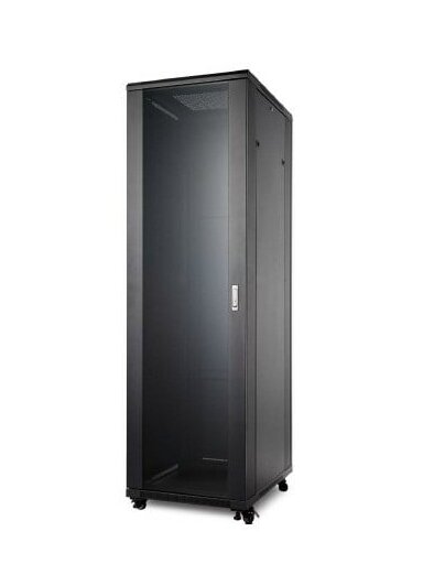 Komutacinė spinta 19" pastatoma 42U 600x600x1980 (juoda)