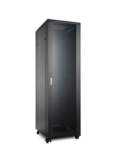 Komutacinė spinta 19" pastatoma 42U 600x600x1980mm (juoda, nesurinkta)