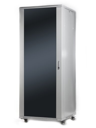 Komutacinė spinta 19'' pastatoma 42U 800x800x1980 (Ral 7035, pramoninė)