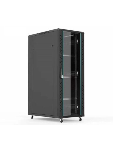 Komutacinė spinta 19'' pastatoma 42U 800x800x2050 (nesurinkta, juoda)