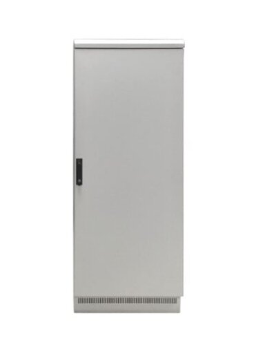 Komutacinė spinta 19" pastatoma pramoninė 24U 600x600 mm (IP55, IEC60297-1/2, DIN 41494, RAL 7035, iki 1000 kg)