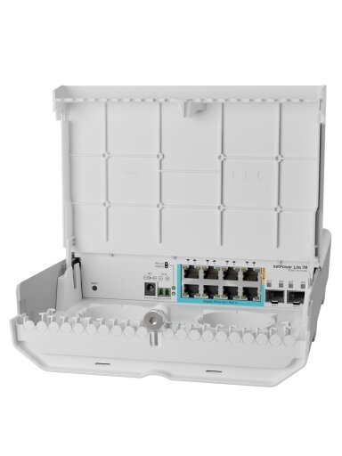 Komutatorius 8 prievadų Mikrotik CSS610-1Gi-7R-2S+OUT