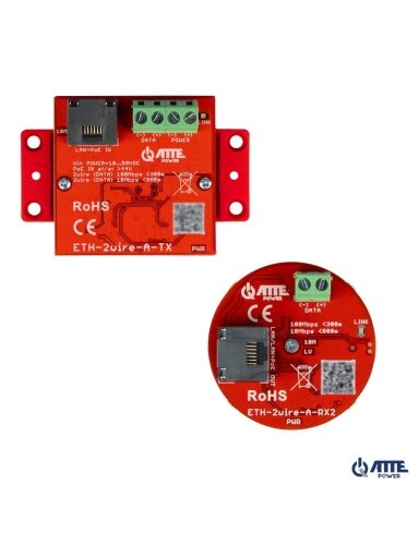 Konverterių komplektas ATTE ETH-2WIRE-A-SET2