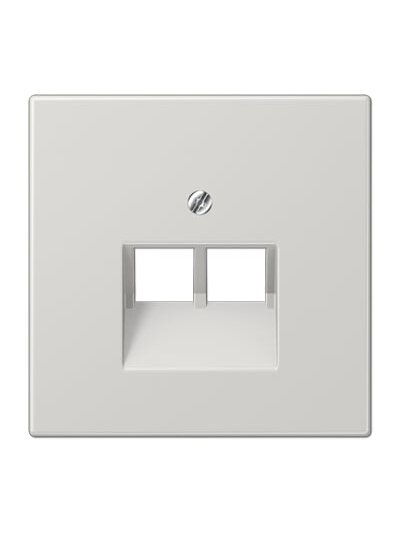 Kompiuterinio lizdo apdaila JUNG LS969-2UALG (pilka, 2xRJ45)