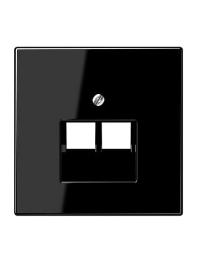 Kompiuterinio lizdo apdaila JUNG LS969-2UASW (juoda, 2xRJ45) Kompiuterinio lizdo apdaila JUNG LS969-2UASW (juoda, 2xRJ45)