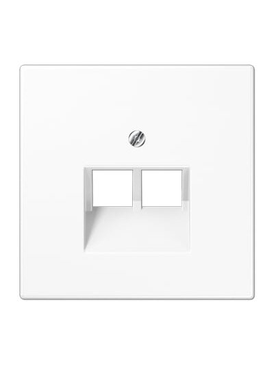 Kompiuterinio lizdo apdaila JUNG LS969-2UWW (balta, 2xRJ45)