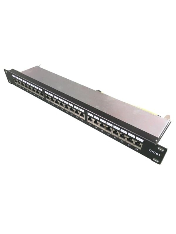 Komutacinė panelė 19" 1U FTP Cat6A LK-PP-24S/CAT.6A (24 prievadai, su kabelių laikikliu, 483x44x95 mm) Komutacinė panelė 19" 1U FTP Cat6A LK-PP-24S/CAT.6A (24 prievadai, su kabelių laikikliu, 483x44x95 mm)