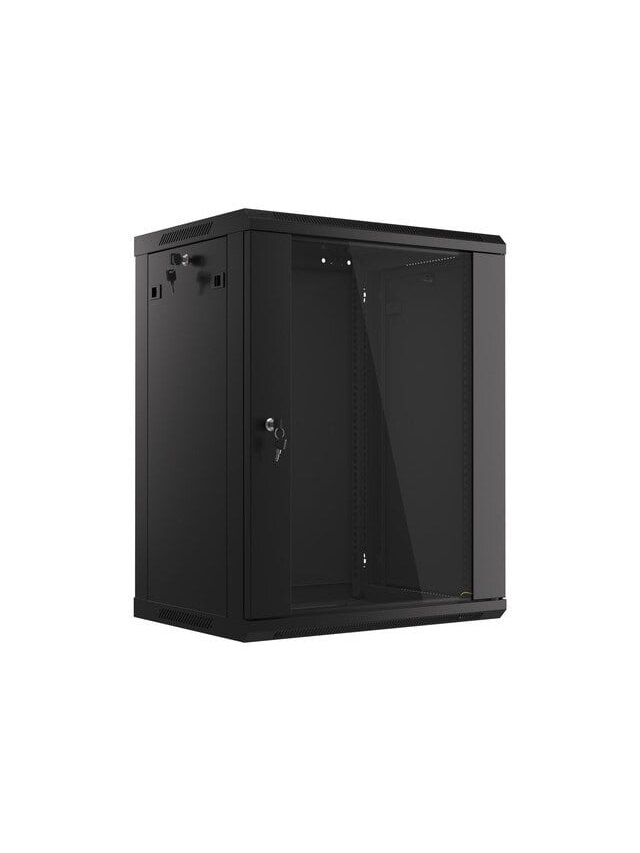 Komutacinė spinta 19'' pakabinama 15U 600x450x770 (nesurinkta, juoda)