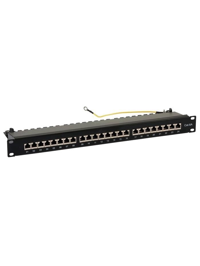 Komutacinė panelė 19'' 1U, FTP 6A cat., 24 prievadų Komutacinė panelė 19'' 1U, FTP 6A cat., 24 prievadų