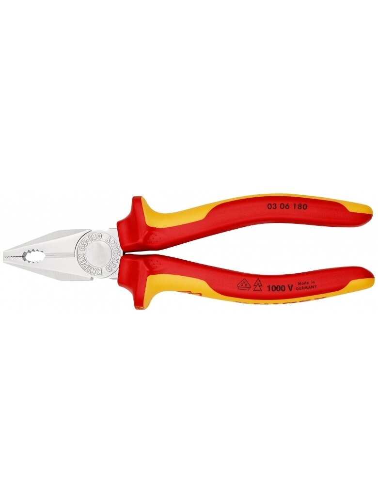 Kombinuotos izoliuotos replės KNIPEX 0306180 Kombinuotos izoliuotos replės KNIPEX 0306180