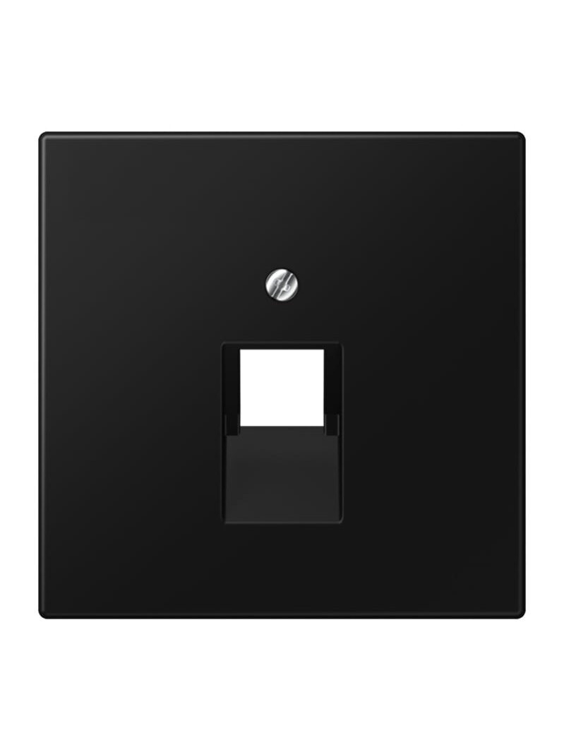 Kompiuterinio lizdo apdaila JUNG LS969-1UASWM (juoda, matinė, 1xRJ45)