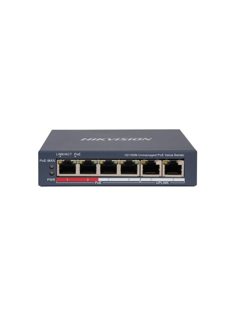 Komutatorius 6 prievadų Hikvision DS-3E0106P-E/M(B) Komutatorius 6 prievadų Hikvision DS-3E0106P-E/M(B)