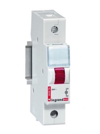 LED indikatorius ant DIN Legrand 604077 (raudonas, 230V, TX3 1 mod.)