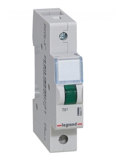 LED indikatorius ant DIN Legrand 604077 (žalias, 230V, TX3 1 mod.)