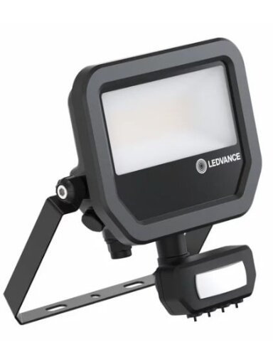 LED prožektorius Floodlight su judesio davikliu (juodas, 17W, 4000K, IP65, 2400lm) Ledvance 4099854309526
