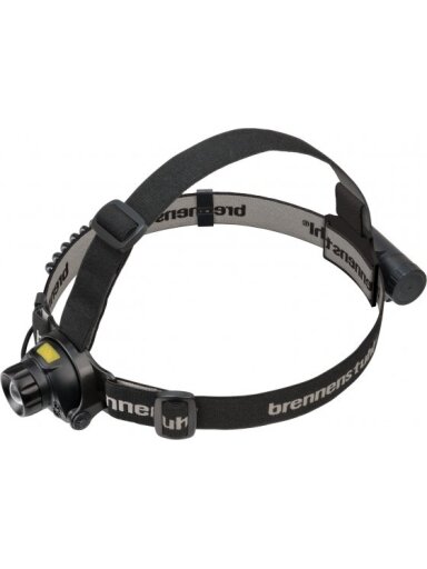 LED žibintuvėlis ant galvos Brennenstuhl SL 400 (pakraunamas USB, IP44, 400 lm