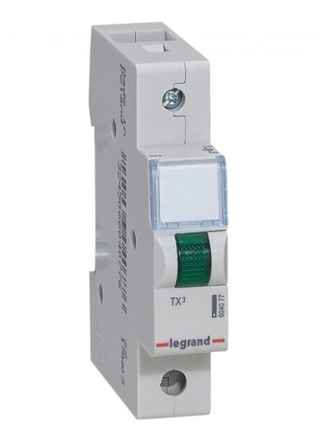 LED indikatorius ant DIN Legrand 604077 (žalias, 230V, TX3 1 mod.)