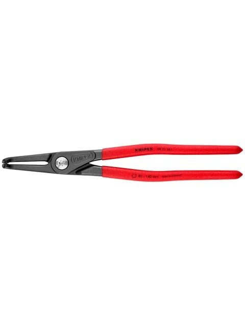 Lenktos replės fiksavimo žiedams Knipex 48 21 J41 (85–140mm) Lenktos replės fiksavimo žiedams Knipex 48 21 J41 (85–140mm)