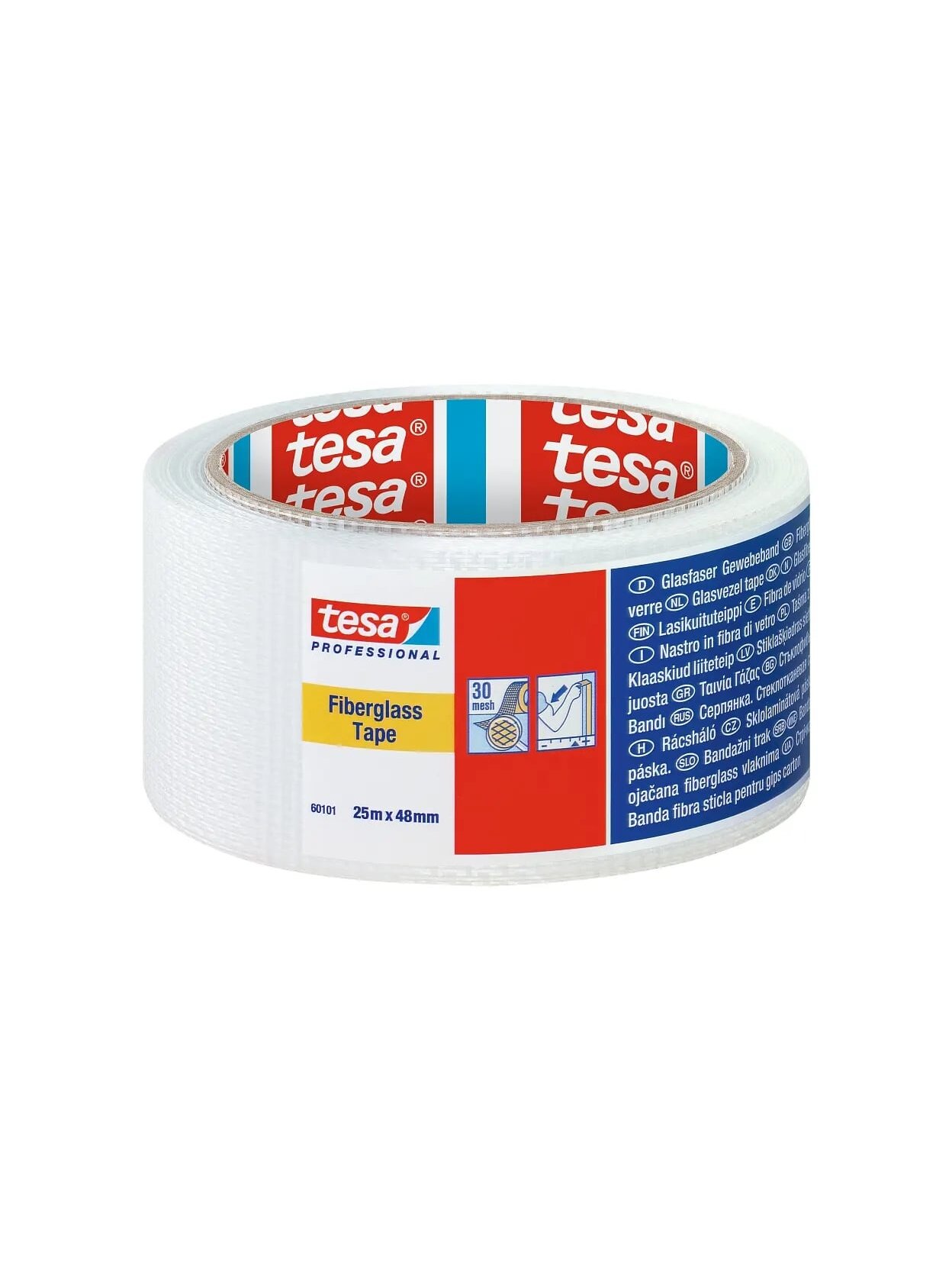 Lipni stiklo juosta siūlėms klijuoti TESA (Balta) 25m x 48mm 60101-00000-00 Lipni stiklo juosta siūlėms klijuoti TESA (Balta) 25m x 48mm 60101-00000-00