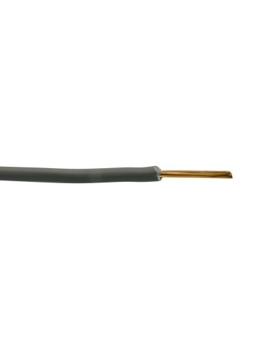 Lietkabelis H07V-U (YDY) 1x1.5 mm2 vienagyslis laidas (monolitinis, juodas, 1 m)