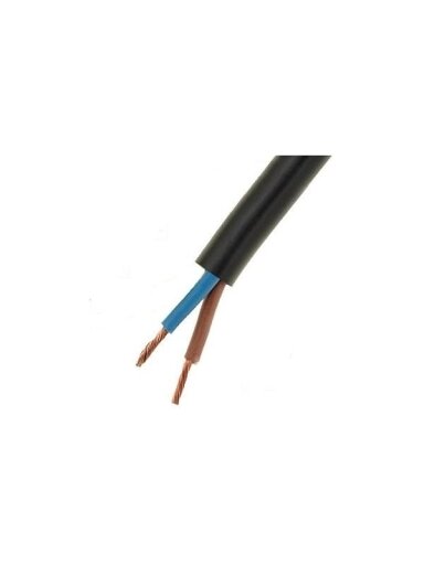 Lietkabelis OMY kabelis 2x1.5mm2 (juodas, 100m)
