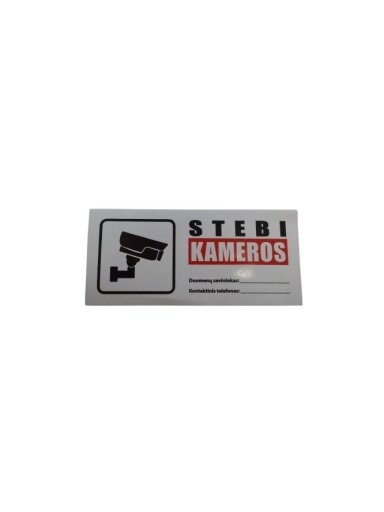 Lipdukas "Stebi kameros" (45x100mm)