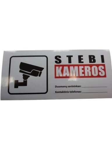 Lipdukas "Stebi kameros" (90x200mm)
