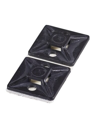 Lipni aikštelė dirželiams HAUPA 262163 (100vnt, juoda, 28x28)