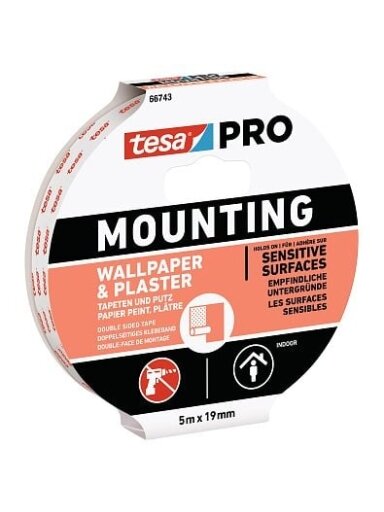 Lipni dvipusė juosta lauko darbams TESA 5m x 19mm TESA 66743-00005-00