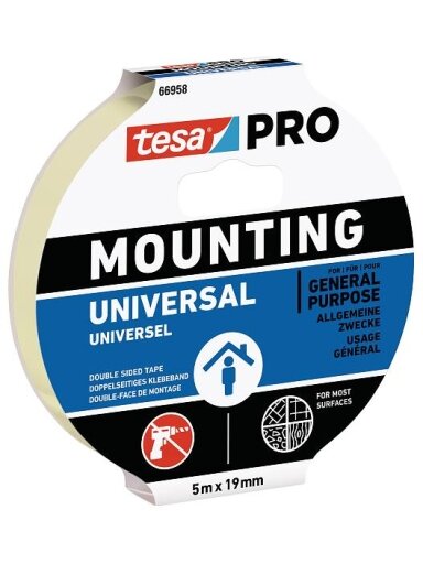 Lipni dvipusė juosta vidaus darbams TESA PRO 25m x 19mm TESA 66958-00010-00