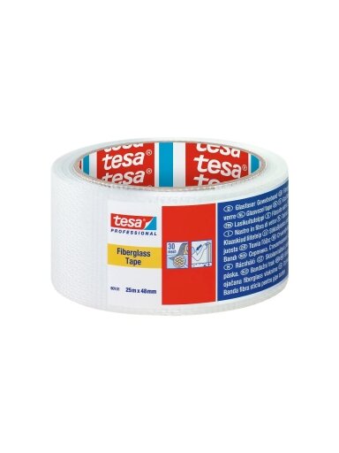 Lipni stiklo juosta siūlėms klijuoti TESA (Balta) 25m x 48mm 60101-00000-00
