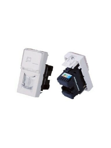 Lizdas RJ45 UTP keystone tipo montuojamas į apdaila Cat 6e 45x22,5mm