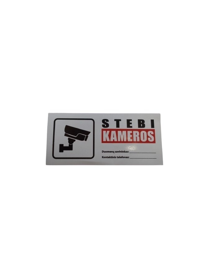 Lipdukas "Stebi kameros" (45x100mm)