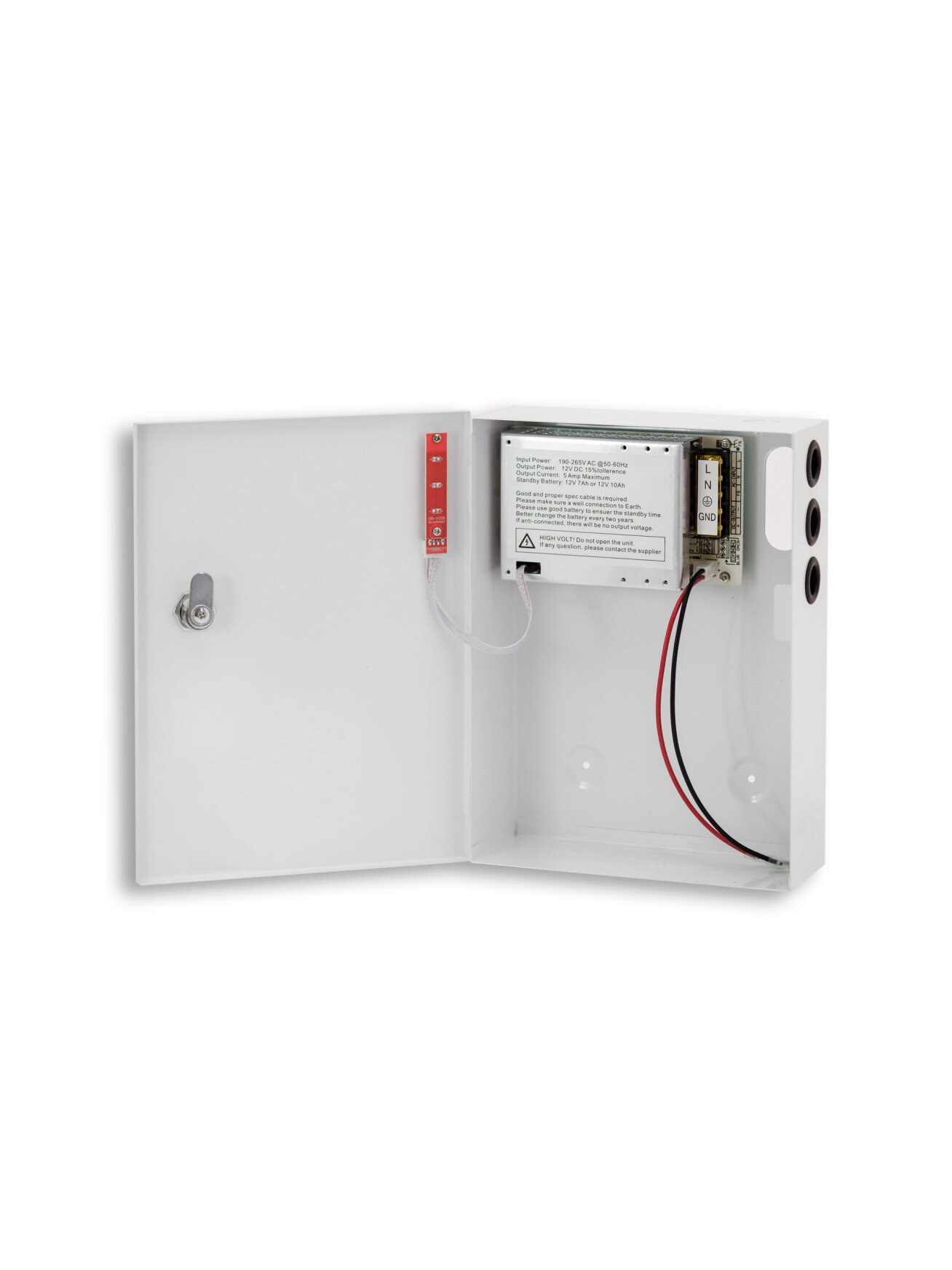 Maitinimo blokas su korpusu PowerBubble PBWD1205-01B (5A/12V, su akum. krovimu)