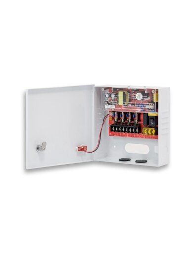 Maitinimo blokas su korpusu PowerBubble PBWD1203-04C (3A/12V, 4 išėjimai su saug.)