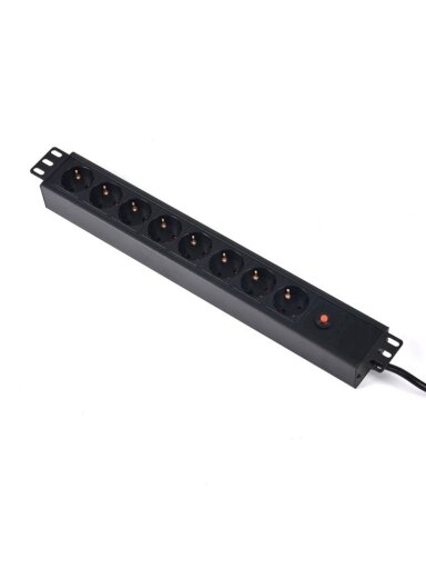 Maitinimo panelė 19'' 8X220V su viršsrovio apsauga