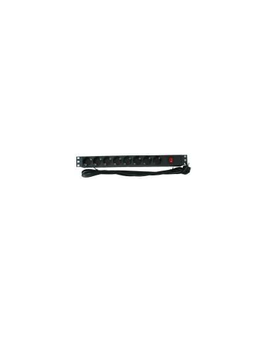 Maitinimo panelė 19'' 9X220V su jungikliu