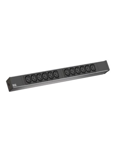 Maitinimo panelė 19'' spintai (12xC13, 220V, įeinanti jungtis schuko)
