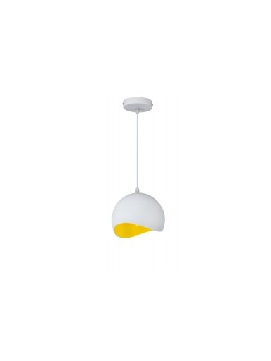 MAVIA lubinis LED šviestuvas (E27, 40 W, IP20, baltas, vidus auksinis, apvalus) GTV OS-MAV-08-DEC
